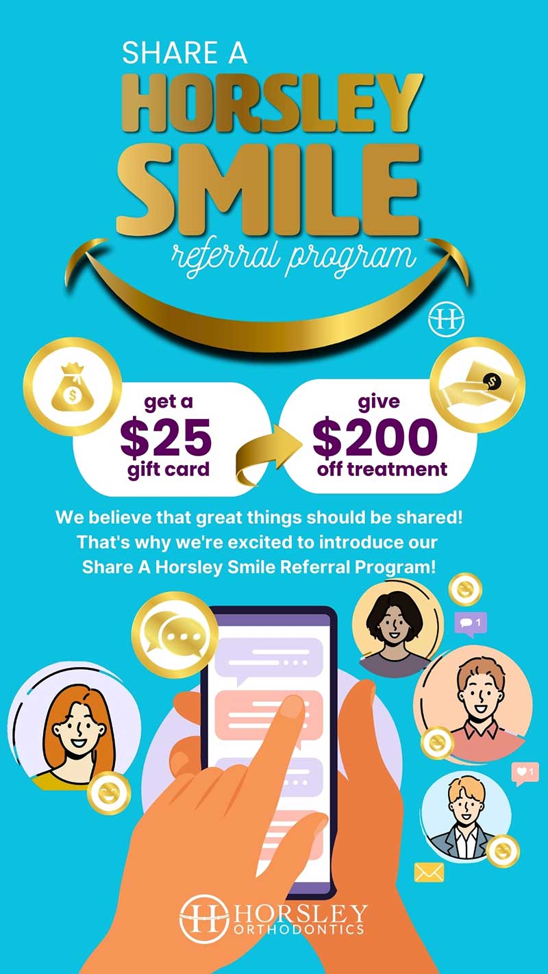 Share a Smile Referral Program Flyer.